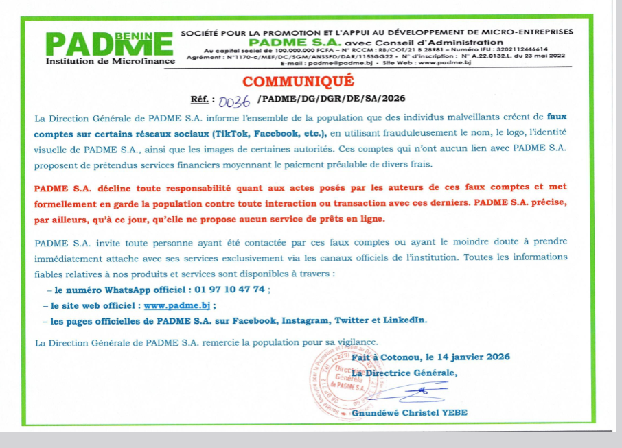 Communiqué 